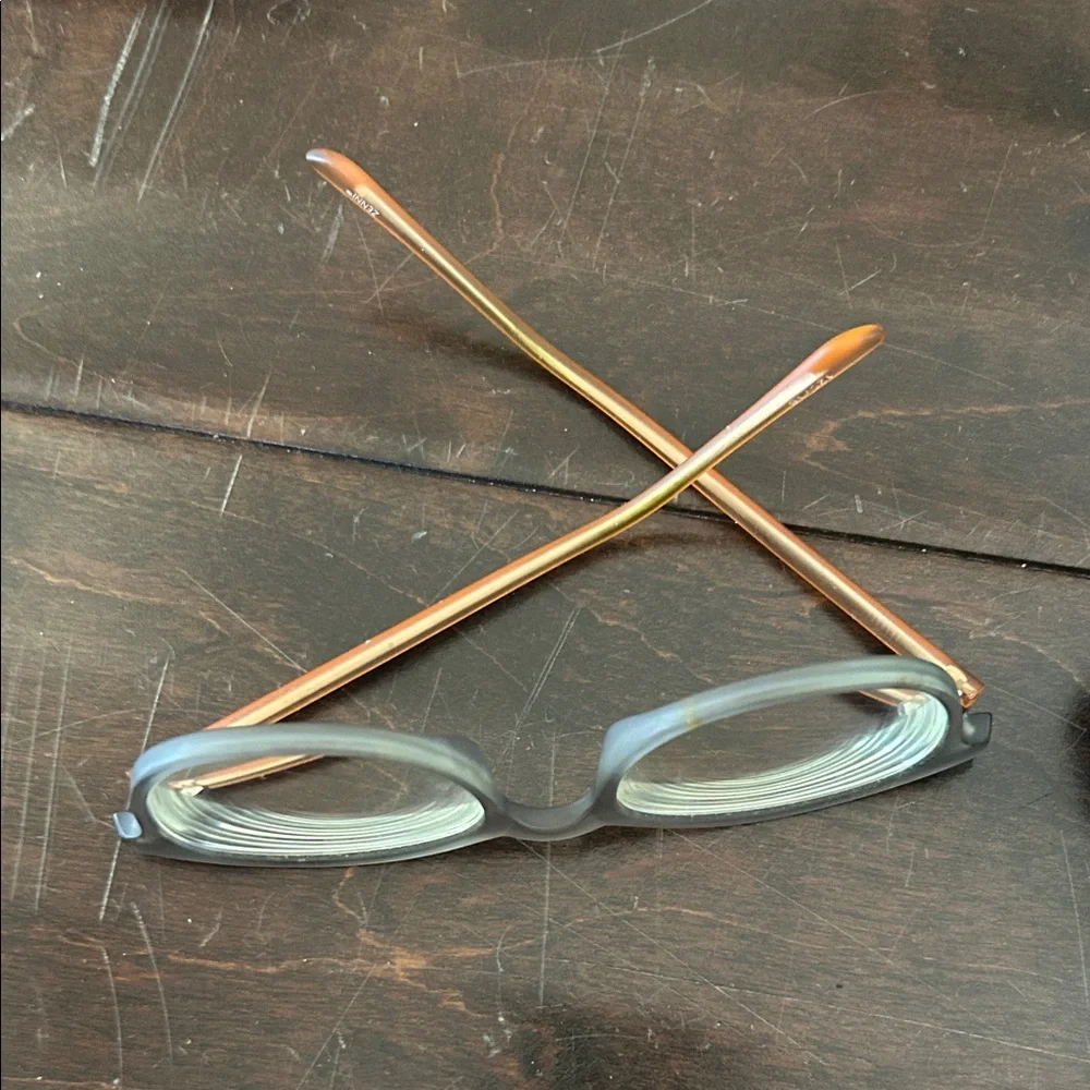 Zenni Gray Glasses with Case - Picture 4 of 6